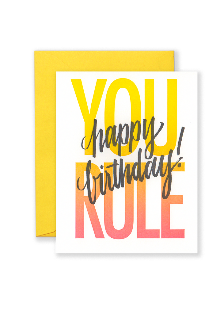 You Rule Happy Birthday Greeting Card Lionheart Prints 0771