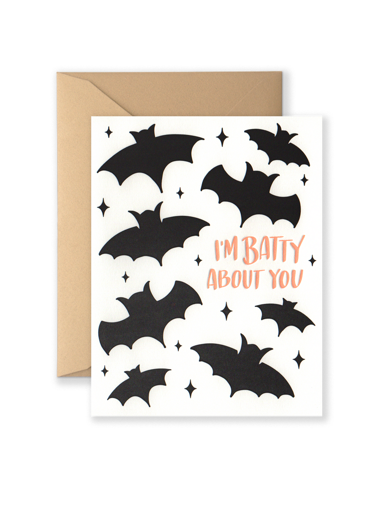 Batty About You Greeting Card Lionheart Prints