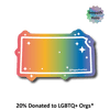 Rainbow Holographic LGBTQ+ State Stickers: Louisiana