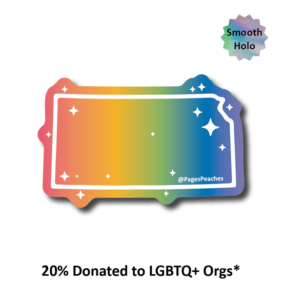 Rainbow Holographic LGBTQ+ State Stickers: Louisiana