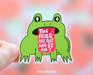 "Large" Gay Frog Sticker