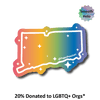 Rainbow Holographic LGBTQ+ State Stickers: Louisiana