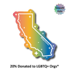 Rainbow Holographic LGBTQ+ State Stickers: Louisiana