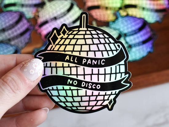 All Panic, No Disco Holographic Sticker