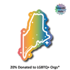 Rainbow Holographic LGBTQ+ State Stickers: Louisiana