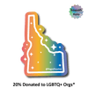 Rainbow Holographic LGBTQ+ State Stickers: Louisiana