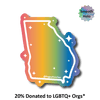 Rainbow Holographic LGBTQ+ State Stickers: Louisiana