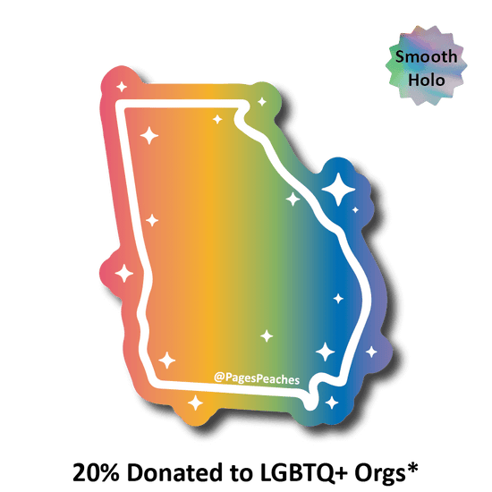 Rainbow Holographic LGBTQ+ State Stickers: Louisiana