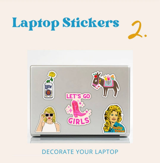 Let's Go Girls Pink Boot Sticker