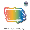 Rainbow Holographic LGBTQ+ State Stickers: Louisiana