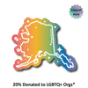 Rainbow Holographic LGBTQ+ State Stickers: Louisiana