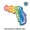 Rainbow Holographic LGBTQ+ State Stickers: Louisiana