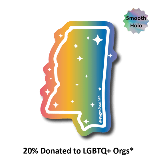 Rainbow Holographic LGBTQ+ State Stickers: Louisiana