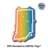 Rainbow Holographic LGBTQ+ State Stickers: Louisiana