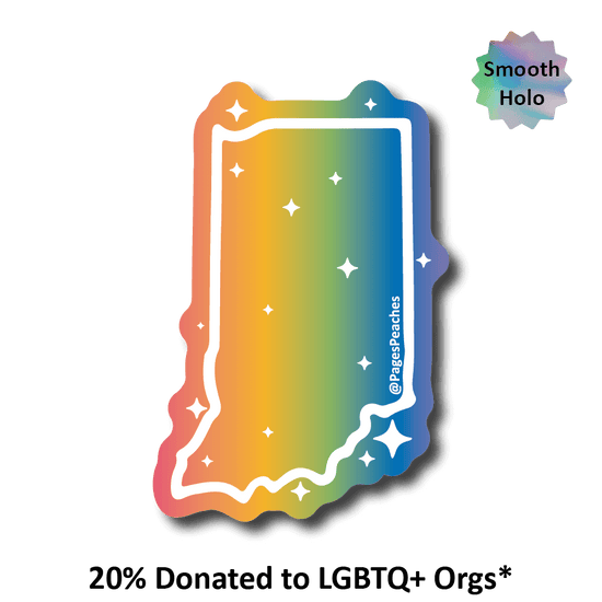 Rainbow Holographic LGBTQ+ State Stickers: Louisiana