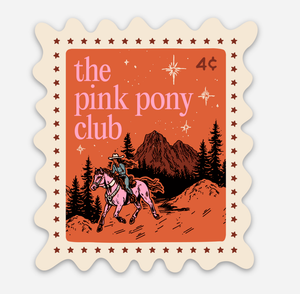 The Pink Pony Club Stamp Sticker