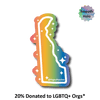 Rainbow Holographic LGBTQ+ State Stickers: Louisiana