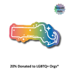 Rainbow Holographic LGBTQ+ State Stickers: Louisiana