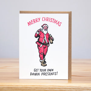 Drunk Santa (Letterpress): 4.125” x 5.5”