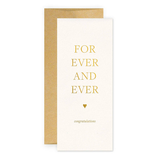 For Ever Wedding Greeting Card: Single Card