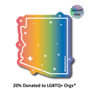 Rainbow Holographic LGBTQ+ State Stickers: Louisiana