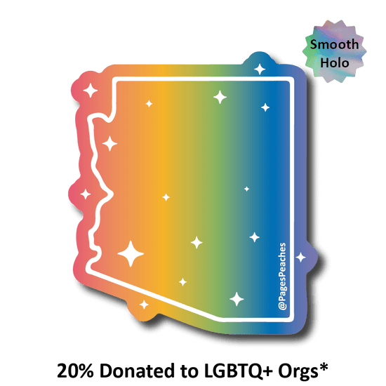 Rainbow Holographic LGBTQ+ State Stickers: Louisiana