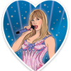 Taylor Greatest Era Heart Die Cut Sticker