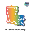 Rainbow Holographic LGBTQ+ State Stickers: Louisiana