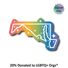 Rainbow Holographic LGBTQ+ State Stickers: Louisiana