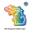 Rainbow Holographic LGBTQ+ State Stickers: Louisiana