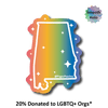 Rainbow Holographic LGBTQ+ State Stickers: Louisiana