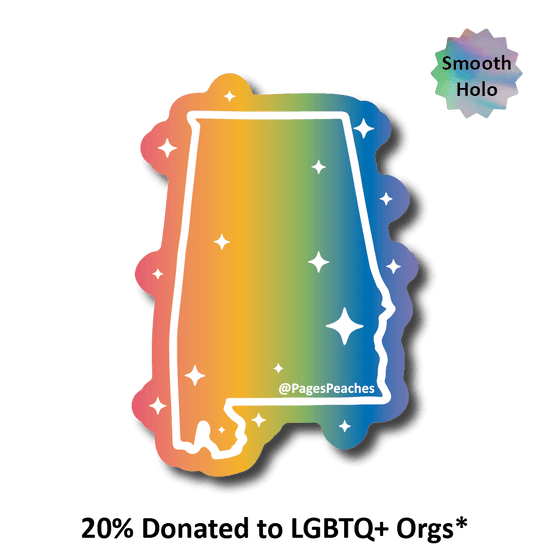 Rainbow Holographic LGBTQ+ State Stickers: Louisiana