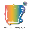 Rainbow Holographic LGBTQ+ State Stickers: Louisiana