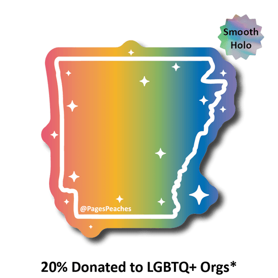 Rainbow Holographic LGBTQ+ State Stickers: Louisiana