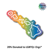 Rainbow Holographic LGBTQ+ State Stickers: Louisiana