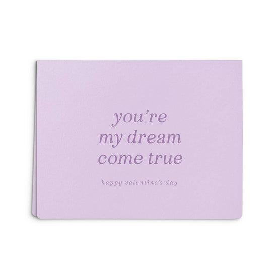 Dream Come True Valentine’s Greeting Card: Single Card