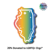 Rainbow Holographic LGBTQ+ State Stickers: Louisiana