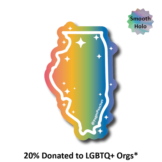 Rainbow Holographic LGBTQ+ State Stickers: Louisiana