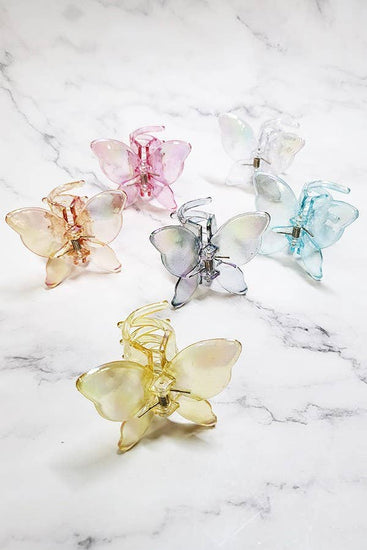 Iridescent Butterfly Hair Claw Clip