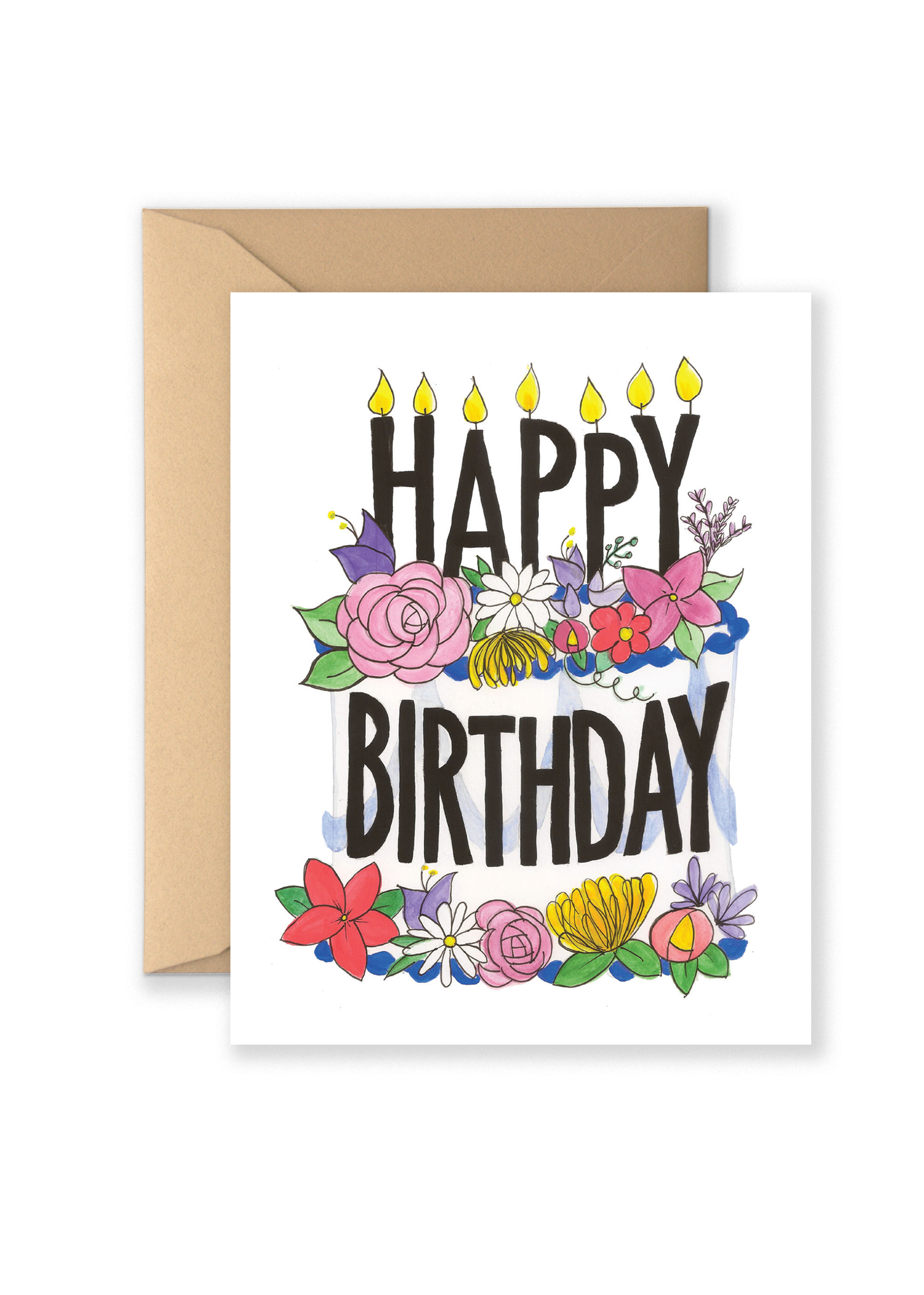 Pretty Birthday Card - Cake - Happy Cake Day Enjoy A Big Slice | thortful