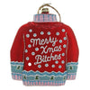 Christmas Sweater Ornament-- Red