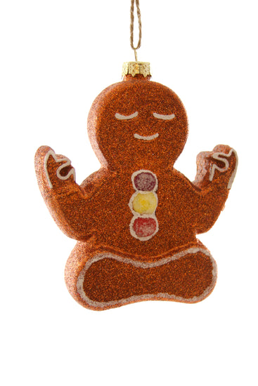 Yoga Gingerbread Man Ornament