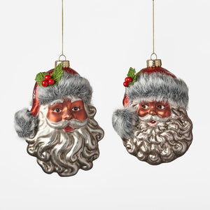 Santa with Furry Cap Ornament