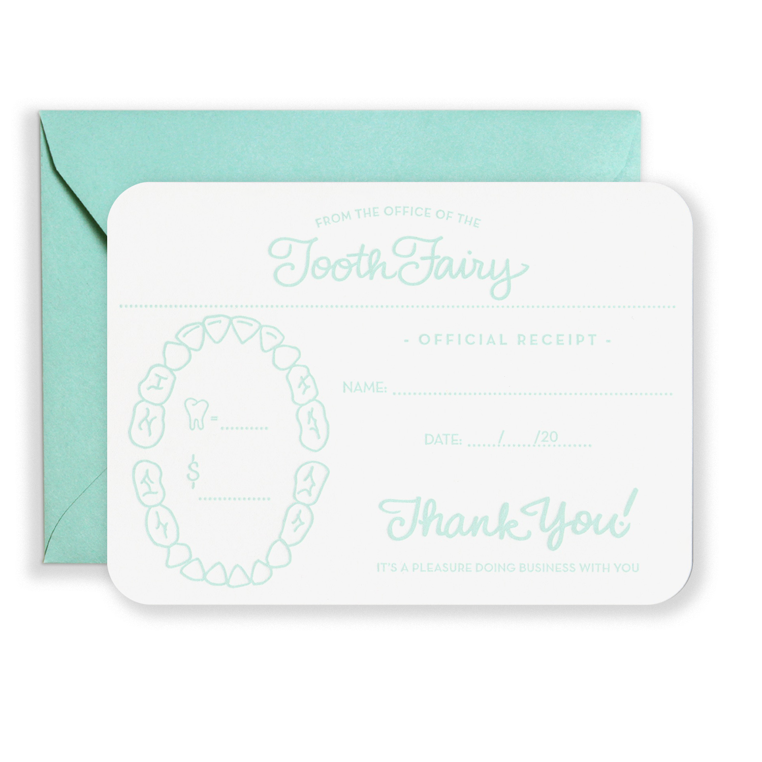 Official Receipts from The Tooth Fairy – Lionheart Prints