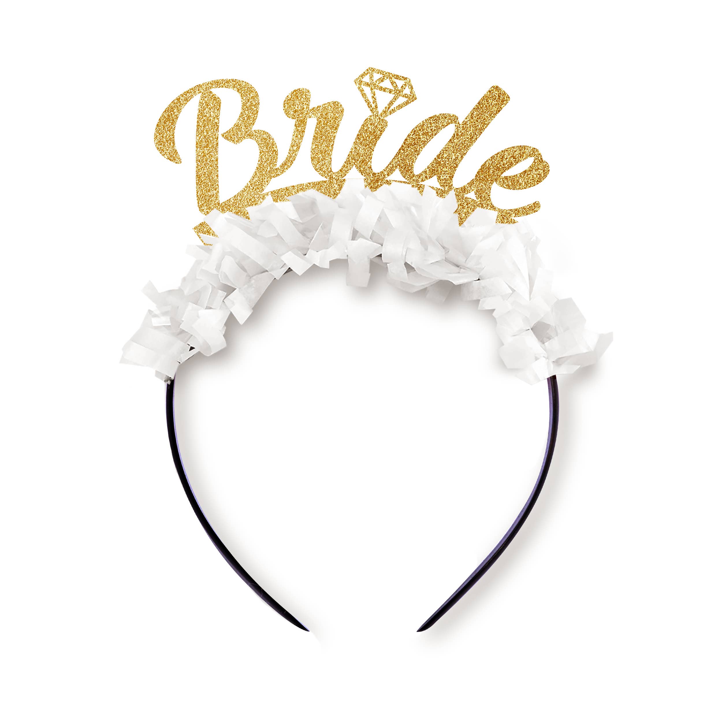 Team Bride Golden Quote with Crown and Heart on White. for T